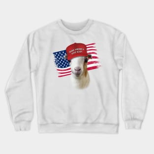 Make America GOAT Again LaMancha Kid Goat Crewneck Sweatshirt